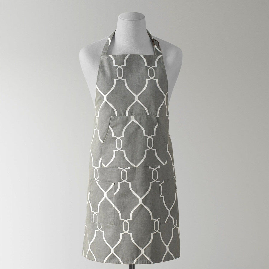 Aiden Grey Printed Cotton Apron - HalfPriceDrapes.com