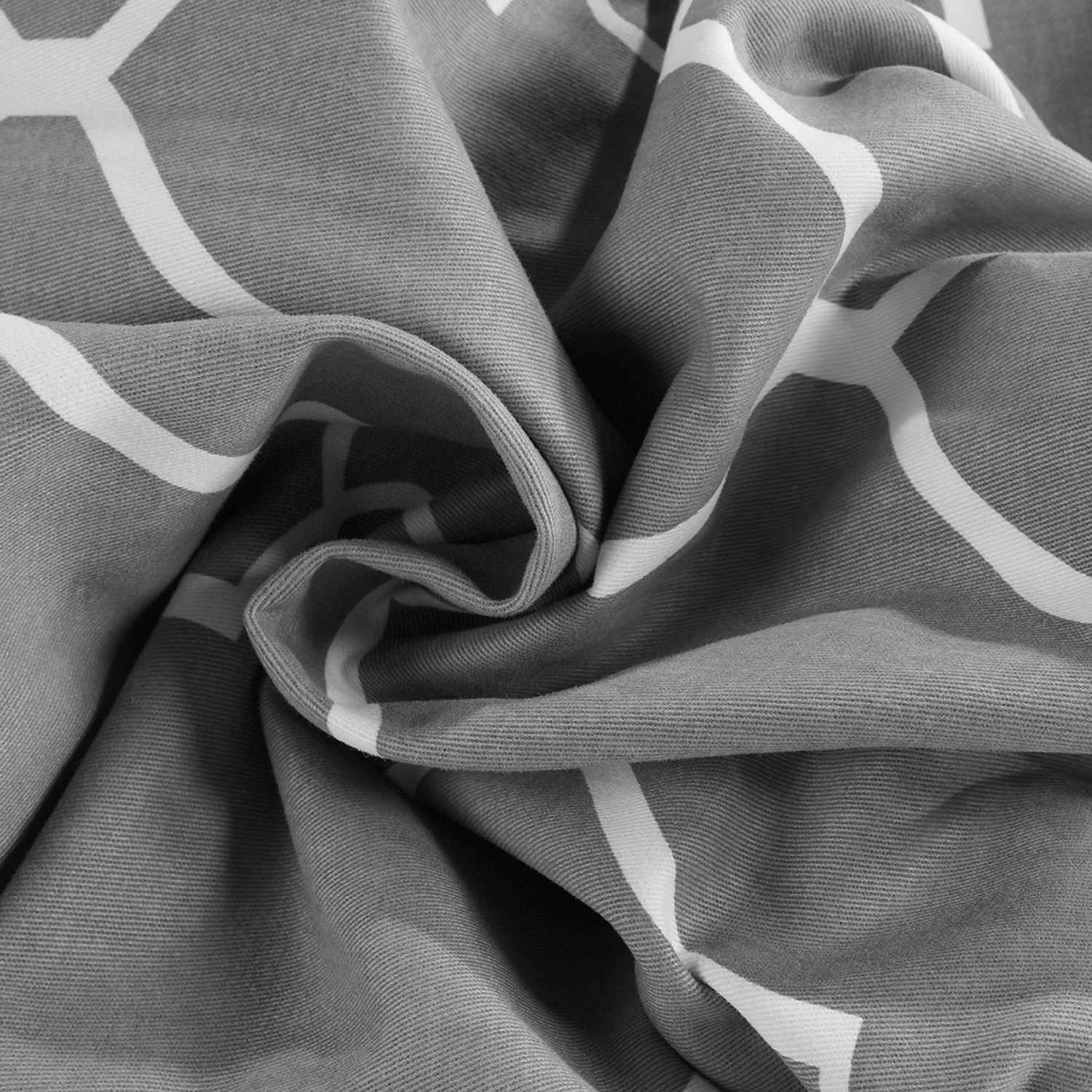 Aiden Grey Printed Cotton Fabric - HalfPriceDrapes.com