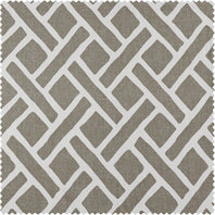 Martinique Taupe Printed Cotton Swatch - HalfPriceDrapes.com