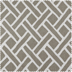 Martinique Taupe Geometric Printed Cotton Tie-Up Window Shade
