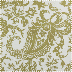 Edina Green Paisley Printed Cotton Swatch