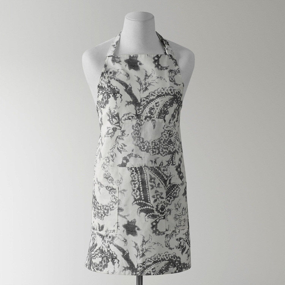 Edina Grey Printed Cotton Apron - HalfPriceDrapes.com