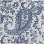 Edina Washed Blue Paisley Printed Cotton Roman Shade