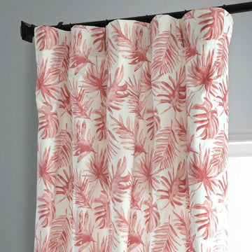Artemis Rust Printed Cotton Curtain - HalfPriceDrapes.com