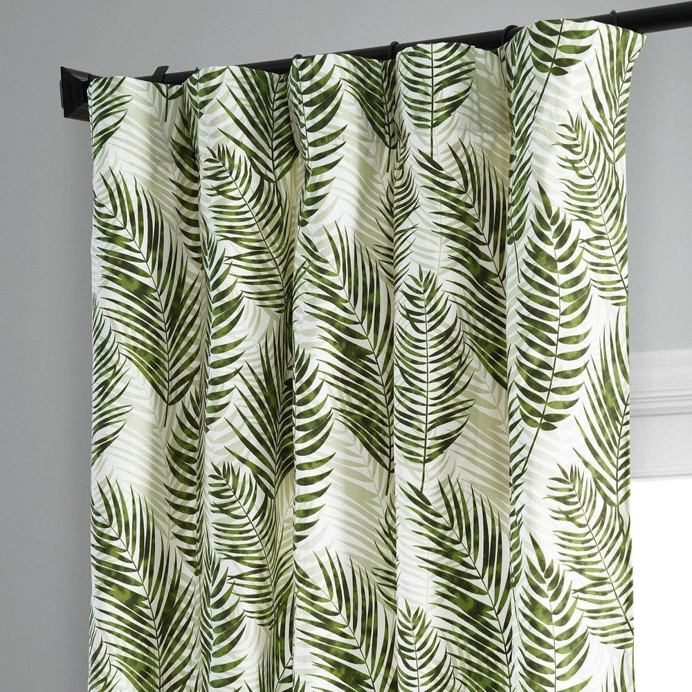 Kupala Eternal Green Printed Cotton Curtain - HalfPriceDrapes.com