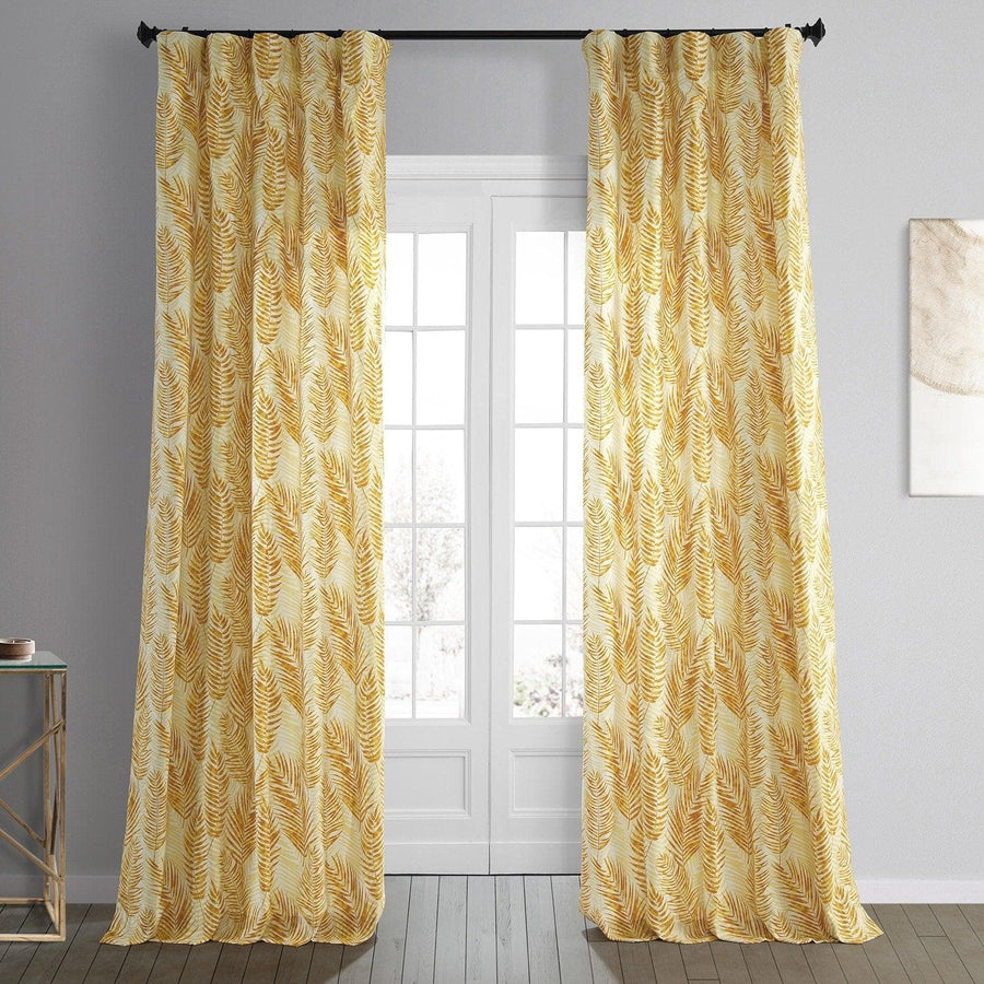 Kupala Eternal Gold Printed Cotton Curtain - HalfPriceDrapes.com