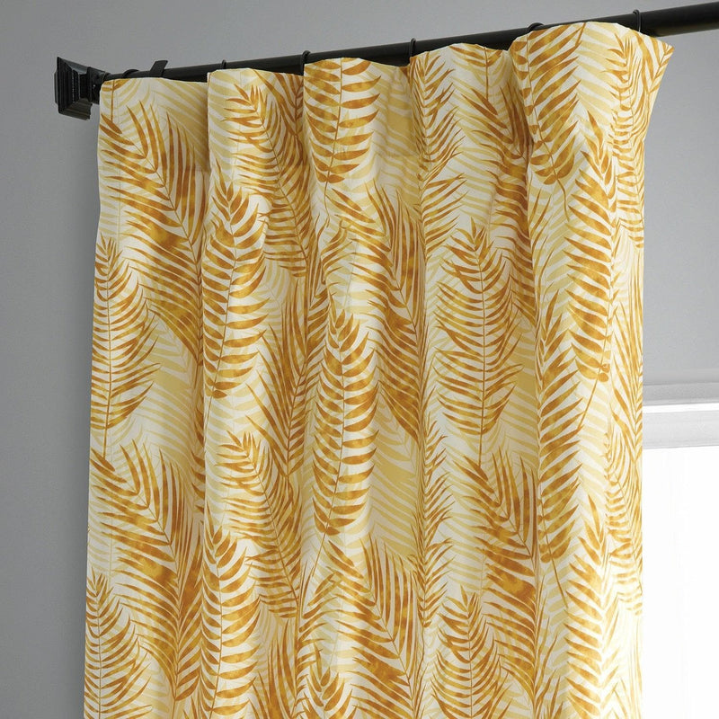 Kupala Eternal Gold Printed Cotton Curtain - HalfPriceDrapes.com