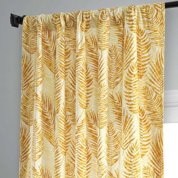 Kupala Eternal Gold Printed Cotton Curtain - HalfPriceDrapes.com