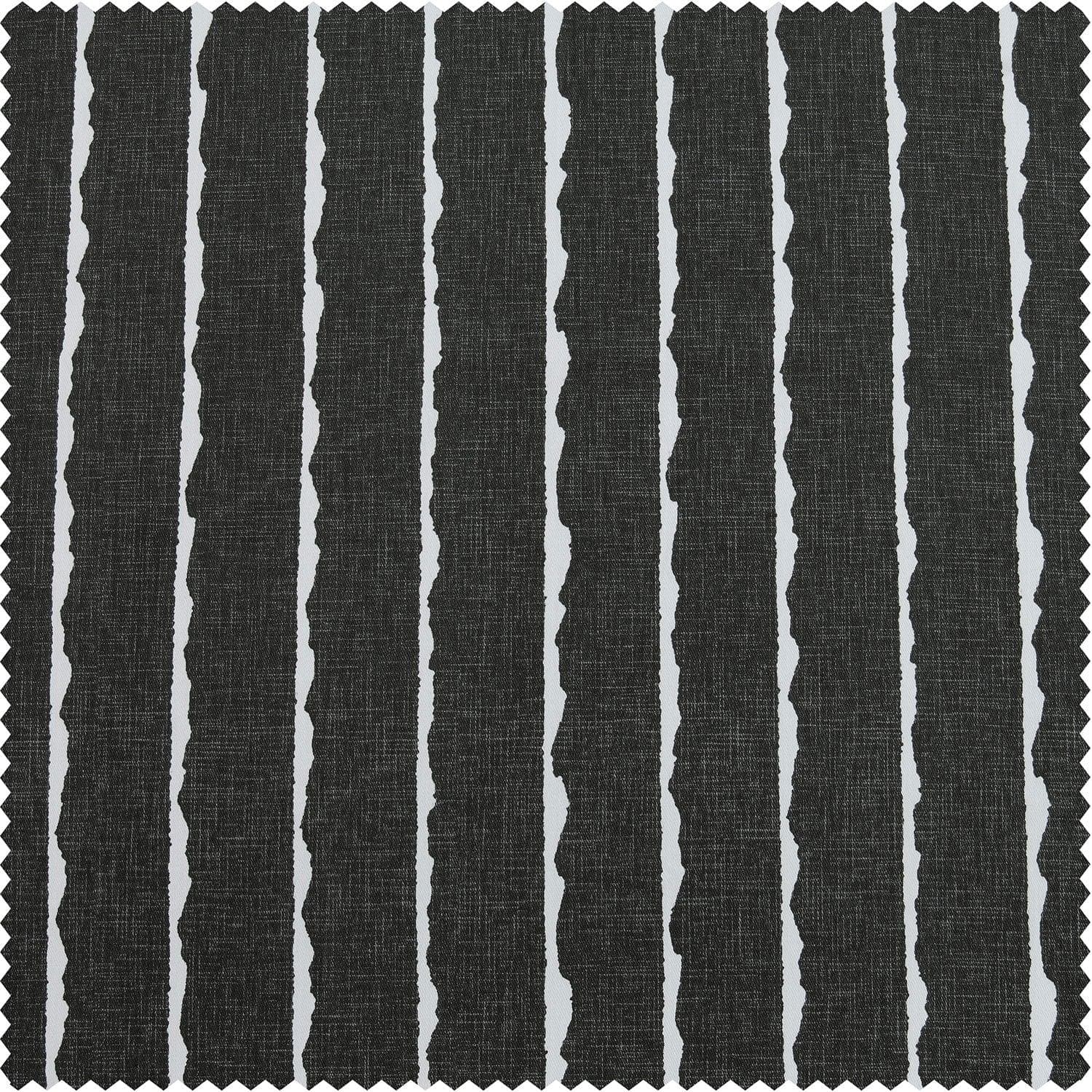 Sharkskin Black Solid Printed Cotton Custom Curtain