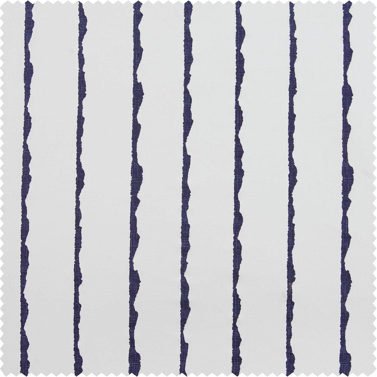 Sharkskin Blue Striped Printed Cotton Swatch - HalfPriceDrapes.com
