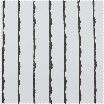 Sharkskin Black Striped Printed Cotton Swatch - HalfPriceDrapes.com