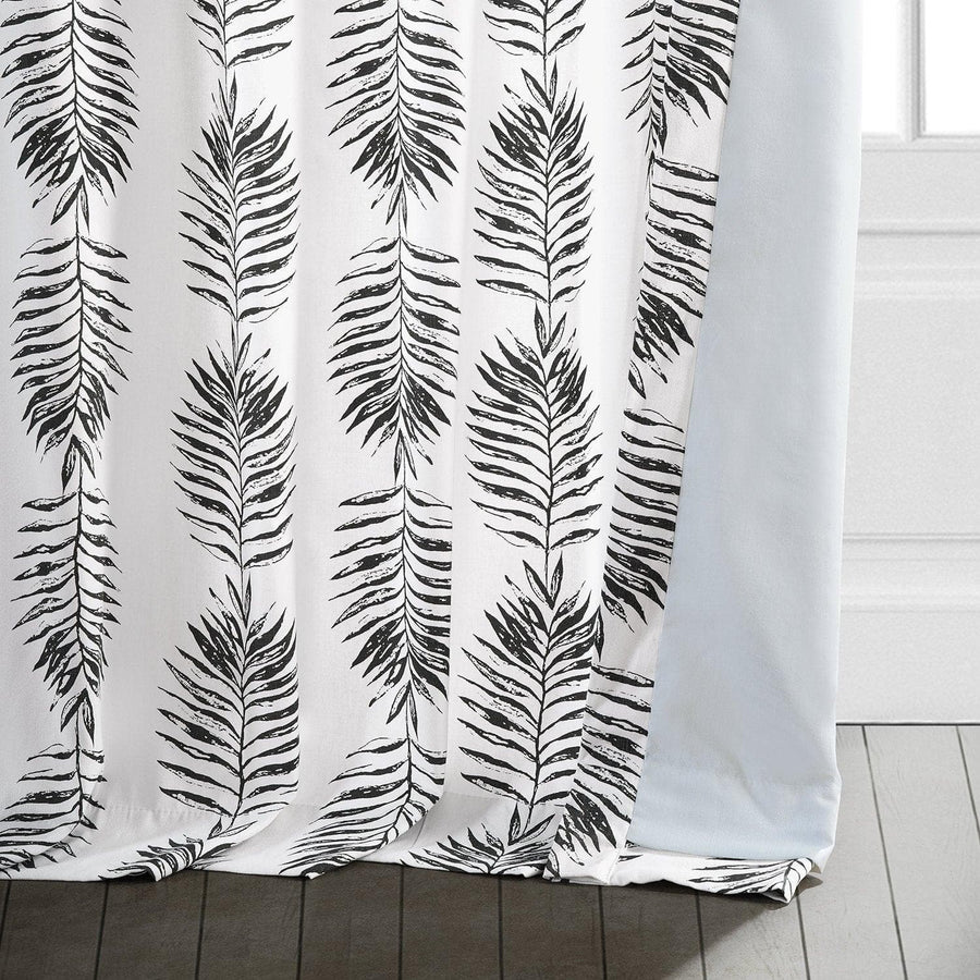 Sago Black Ink Printed Cotton Curtain - HalfPriceDrapes.com