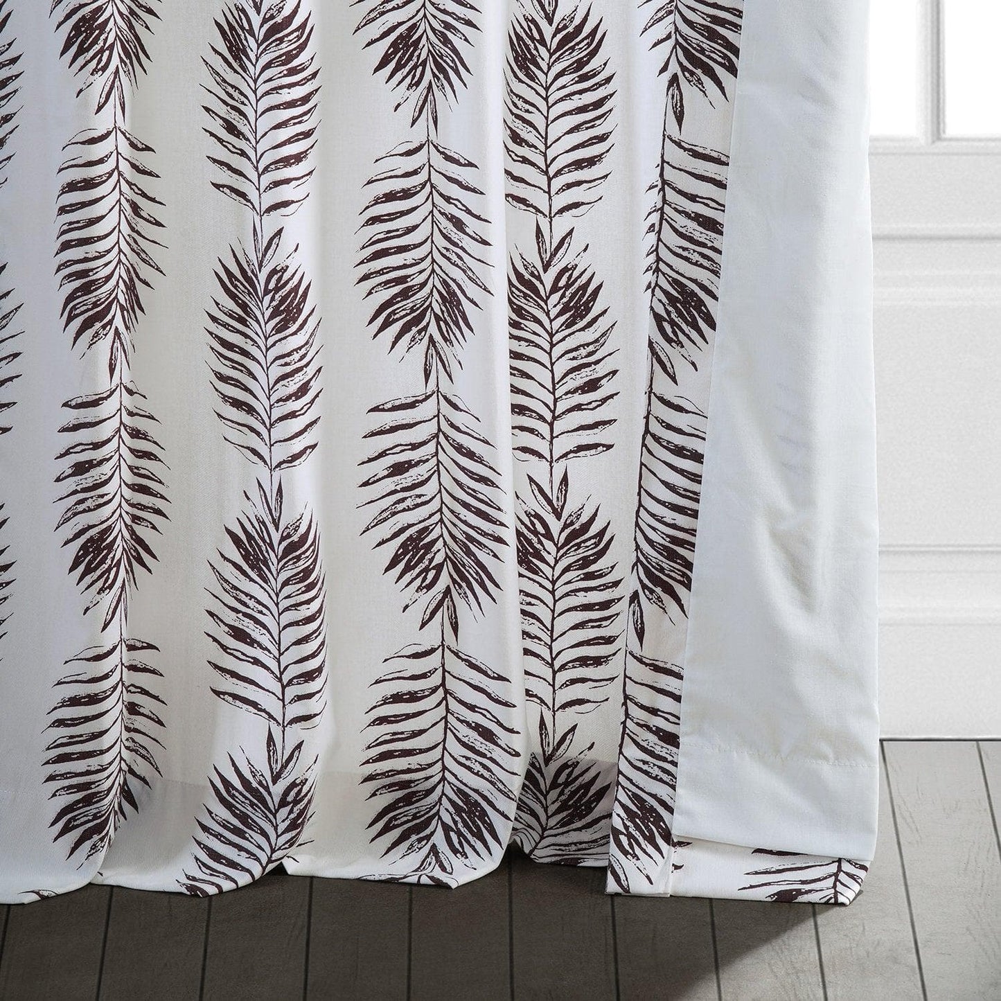 Sago Nut Brown Printed Cotton Curtain - HalfPriceDrapes.com