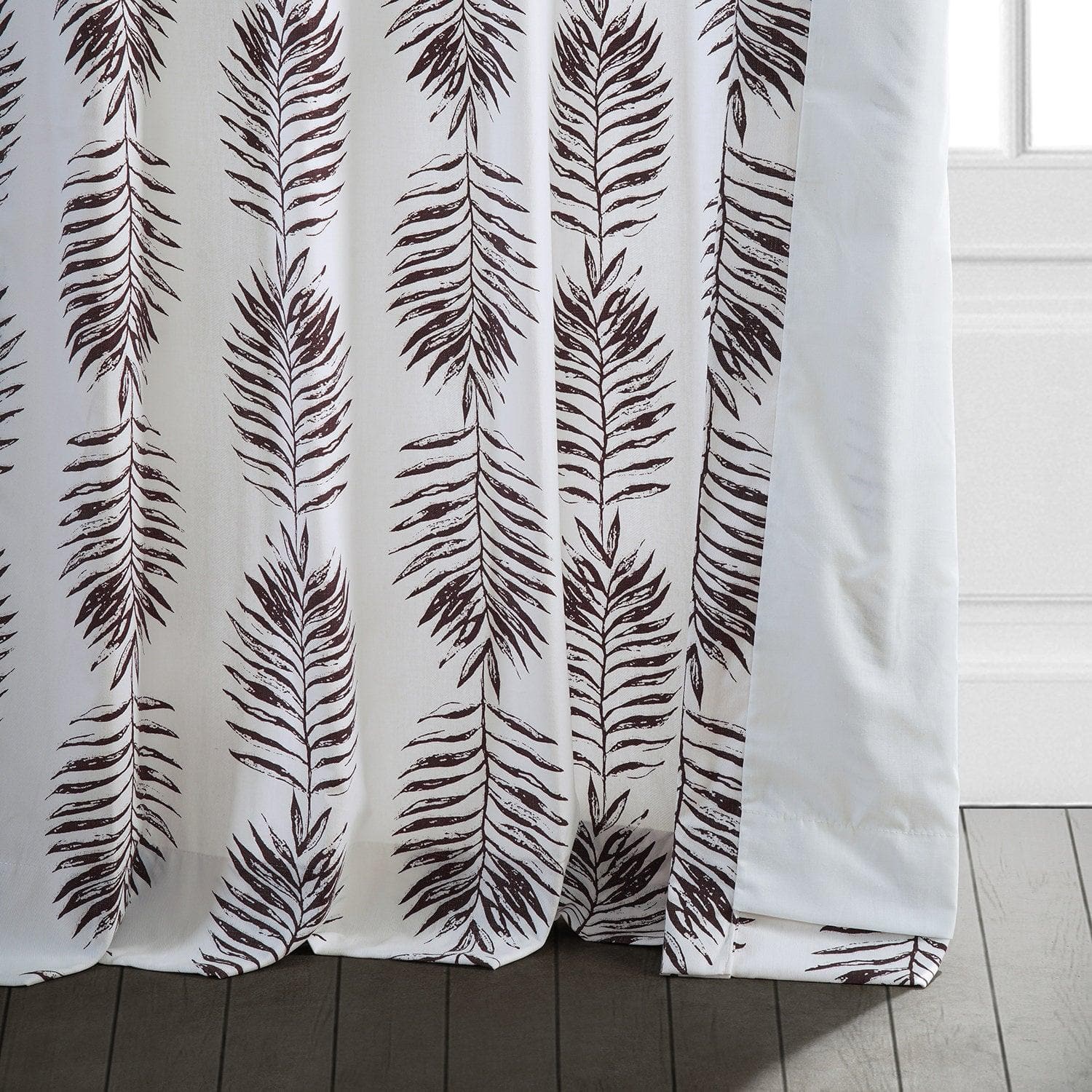 Sago Nut Brown Printed Cotton Curtain - HalfPriceDrapes.com