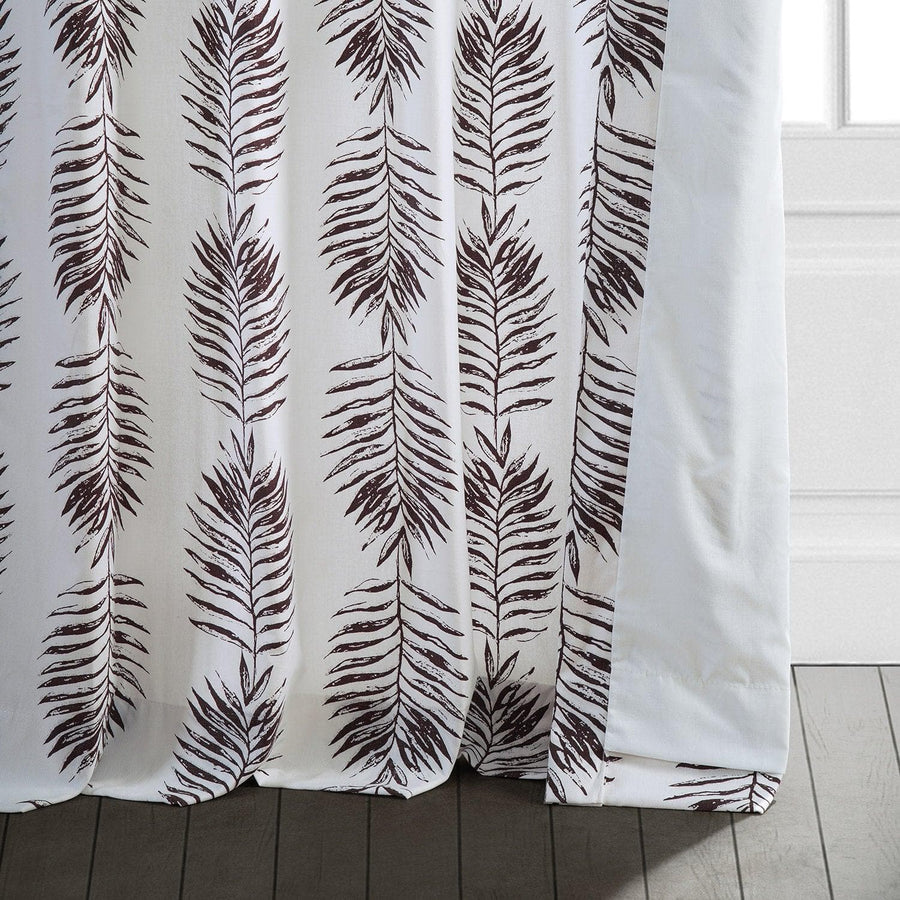 Sago Nut Brown Printed Cotton Curtain - HalfPriceDrapes.com