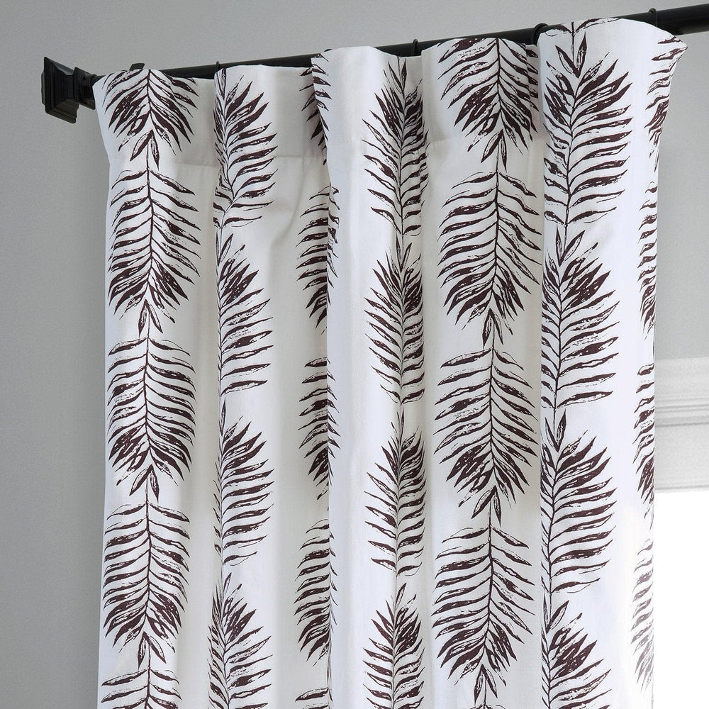 Sago Nut Brown Printed Cotton Curtain - HalfPriceDrapes.com