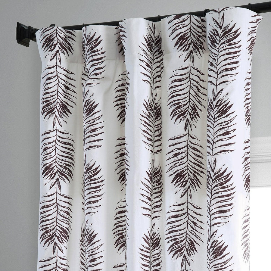Sago Nut Brown Printed Cotton Curtain - HalfPriceDrapes.com