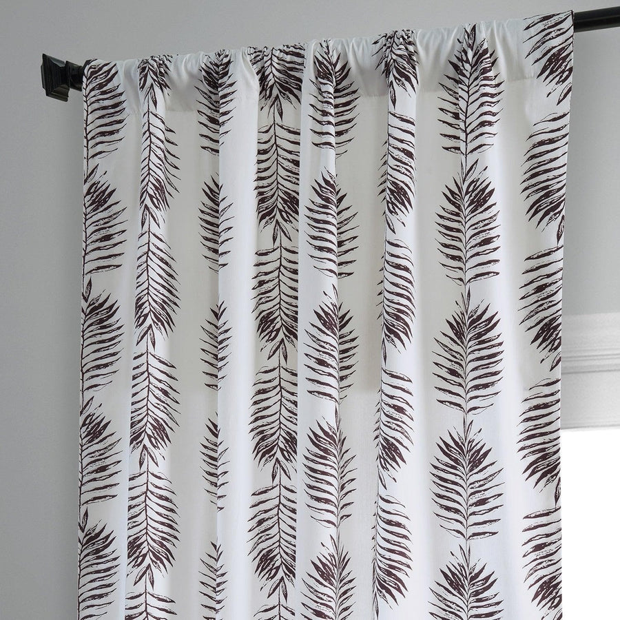 Sago Nut Brown Printed Cotton Curtain - HalfPriceDrapes.com