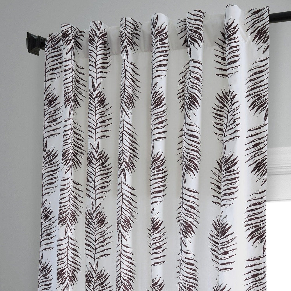 Sago Nut Brown Printed Cotton Curtain - HalfPriceDrapes.com