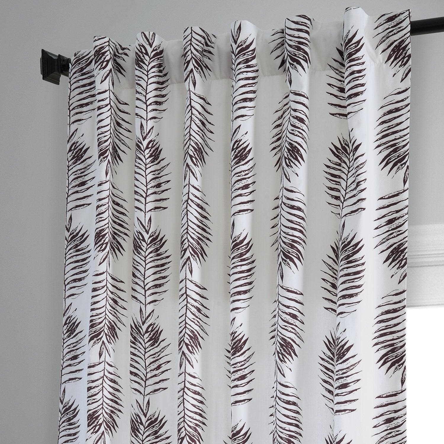 Sago Nut Brown Printed Cotton Curtain - HalfPriceDrapes.com