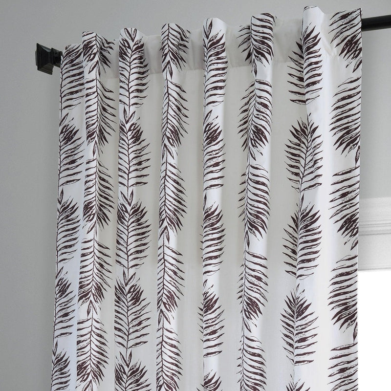 Sago Nut Brown Printed Cotton Curtain - HalfPriceDrapes.com