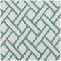 Garden Path Slate Blue Geometric Printed Cotton Custom Curtain
