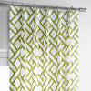 Garden Path Moss Green French Pleat Printed Cotton Curtain