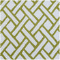 Garden Path Moss Green Geometric Printed Cotton Room Darkening Curtain
