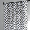 Garden Path Black Printed Cotton Curtain - HalfPriceDrapes.com