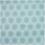 Honeycomb Ripple Aqua Geometric Printed Cotton Room Darkening Curtain