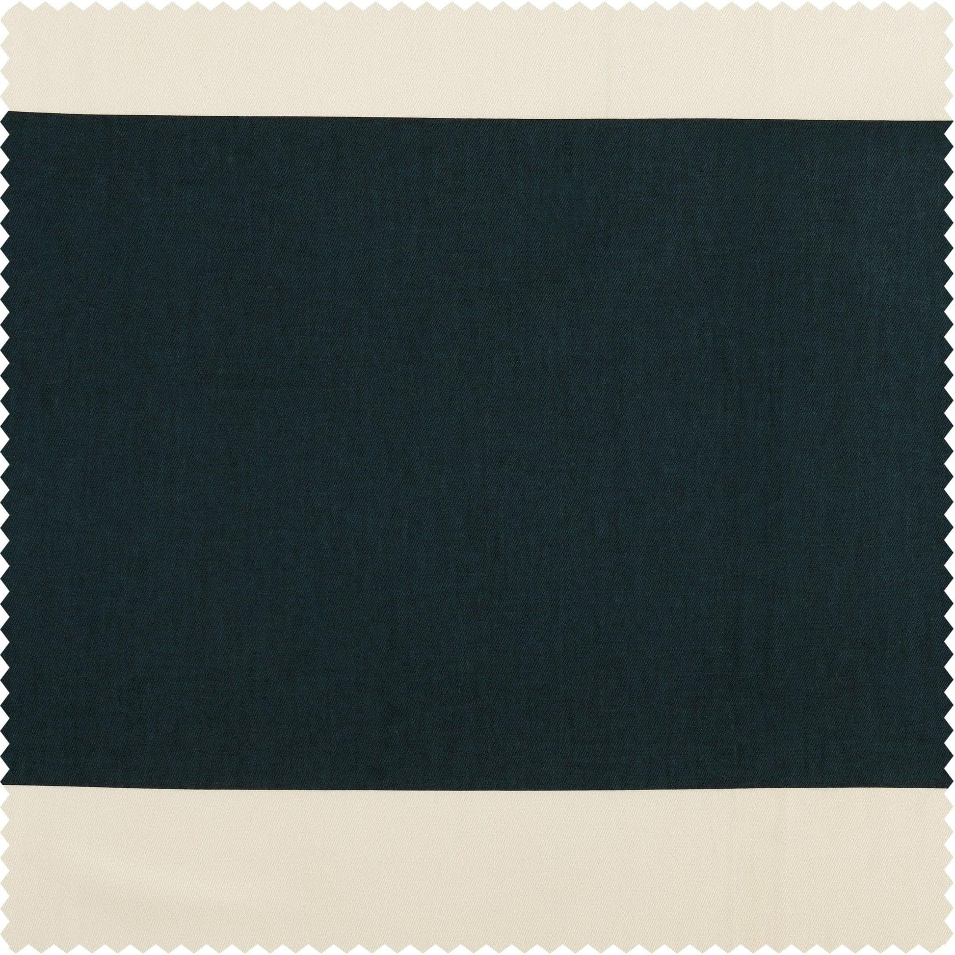 Dusk Blue & Off White Horizontal Striped Printed Cotton Swatch - HalfPriceDrapes.com