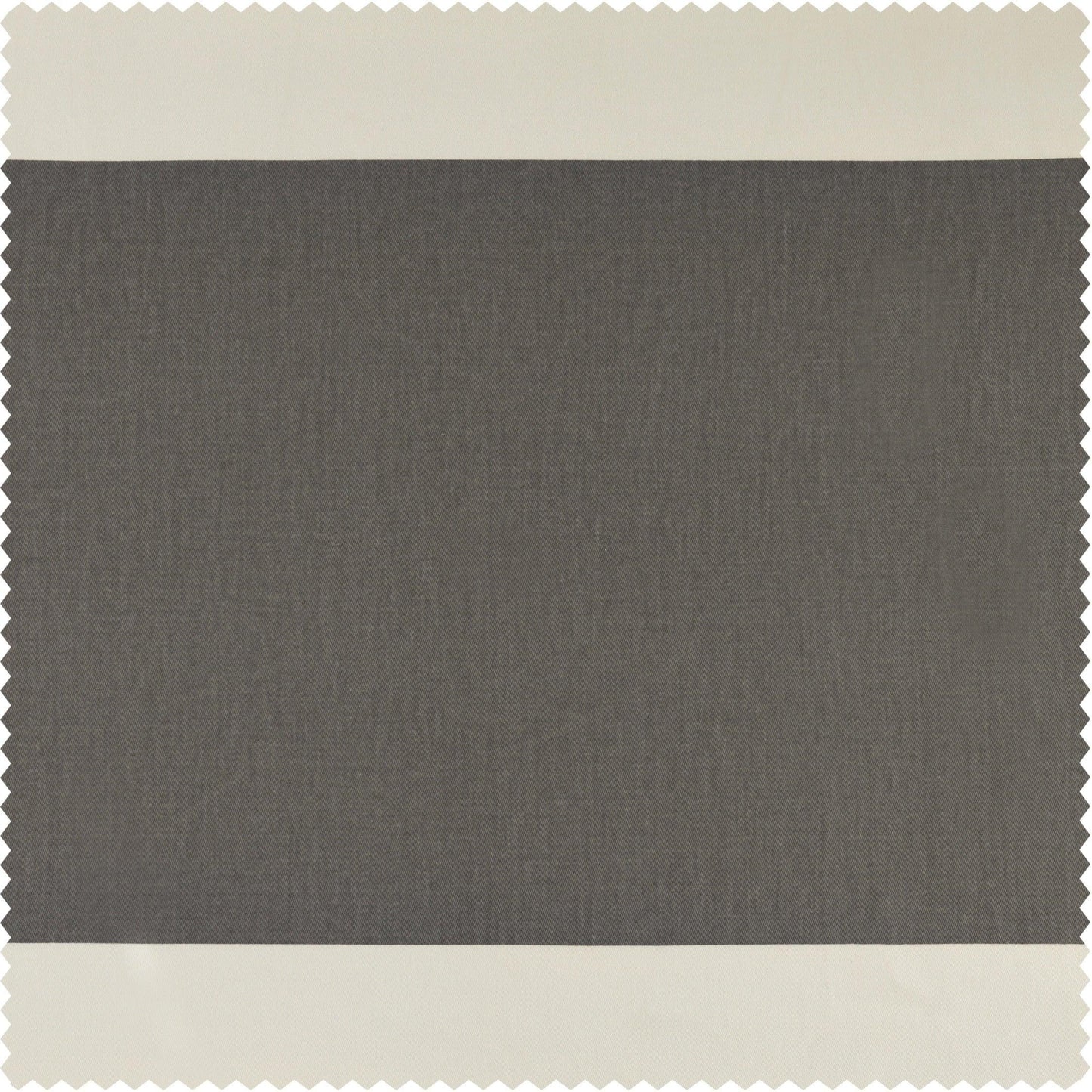 Slate Grey & Off White Horizontal Striped Printed Cotton Swatch - HalfPriceDrapes.com