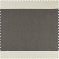 Slate Grey & Off White Horizontal Striped Printed Cotton Swatch - HalfPriceDrapes.com