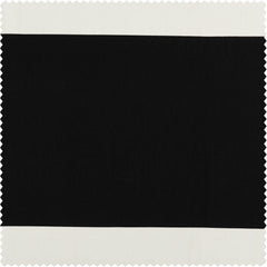 Onyx Black & Off White Horizontal Striped Grommet Printed Cotton Curtain