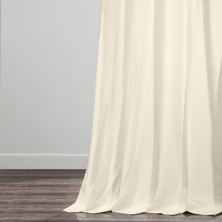 Fresh Popcorn French Pleat Solid Cotton Curtain