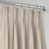 Hazelwood Beige French Pleat Solid Cotton Curtain