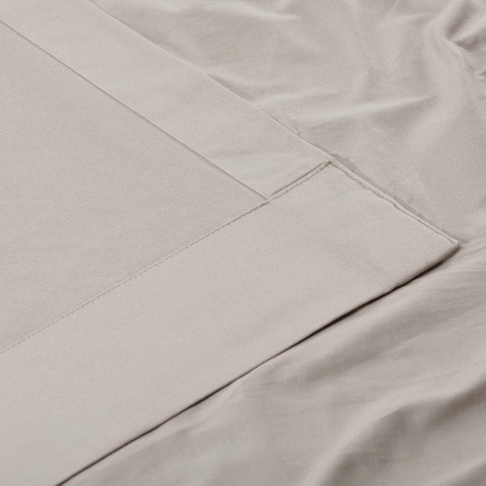 Hazelwood Beige French Pleat Solid Cotton Curtain