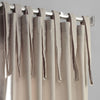 Hazelwood Beige Tie-Top Solid Cotton Curtain