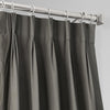 Millstone Grey French Pleat Solid Cotton Curtain - HalfPriceDrapes.com