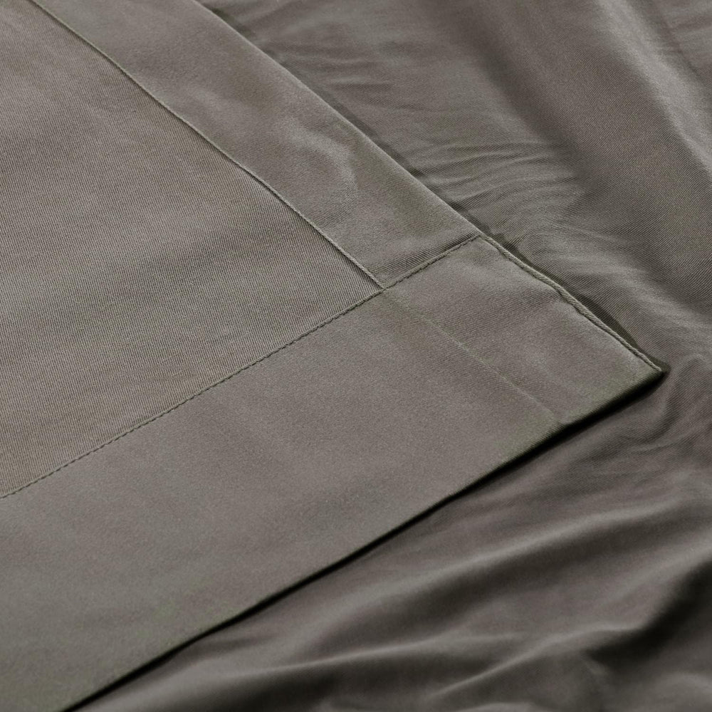 Millstone Grey French Pleat Solid Cotton Curtain - HalfPriceDrapes.com