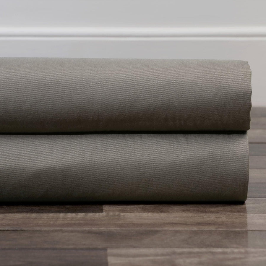 Millstone Grey French Pleat Solid Cotton Curtain - HalfPriceDrapes.com