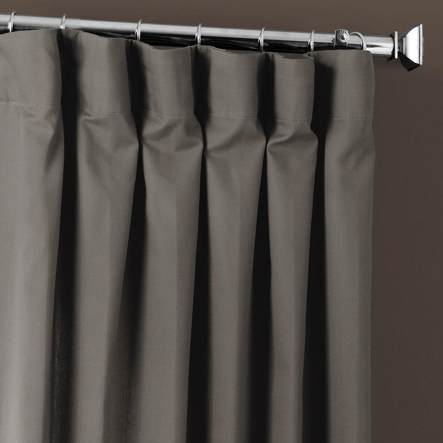 Millstone Grey Solid Cotton Curtain