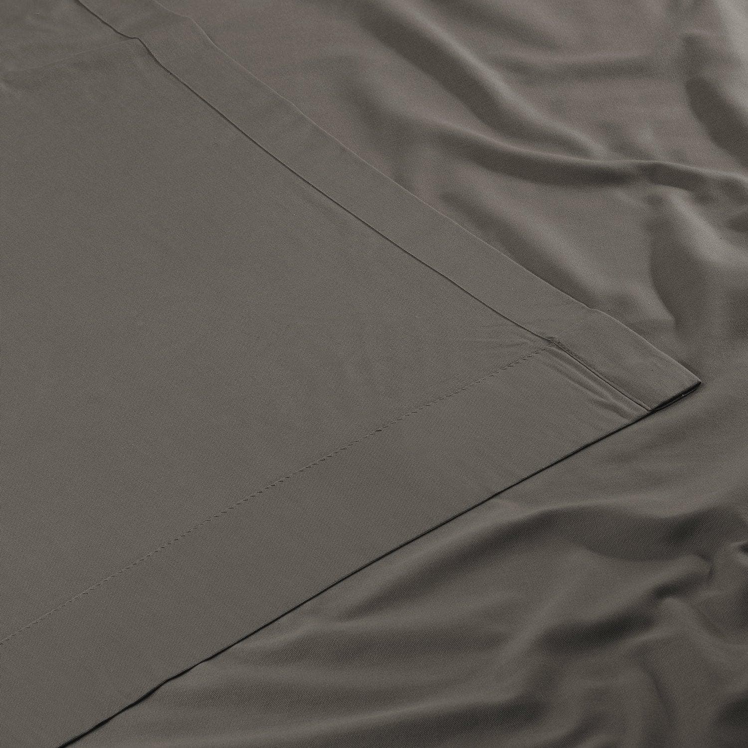 Millstone Grey Solid Cotton Curtain