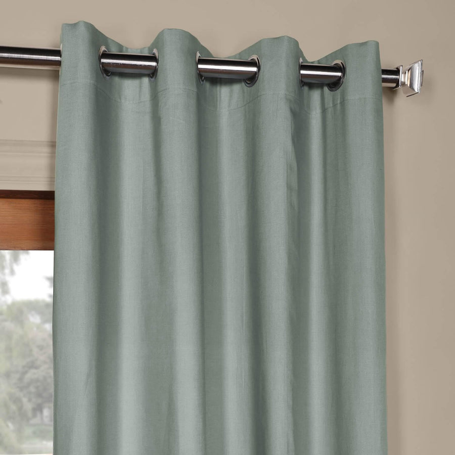 Jasper Stone Grommet Solid Cotton Curtain - HalfPriceDrapes.com