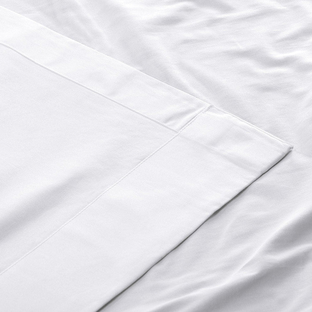 Whisper White Tie-Top Solid Cotton Curtain