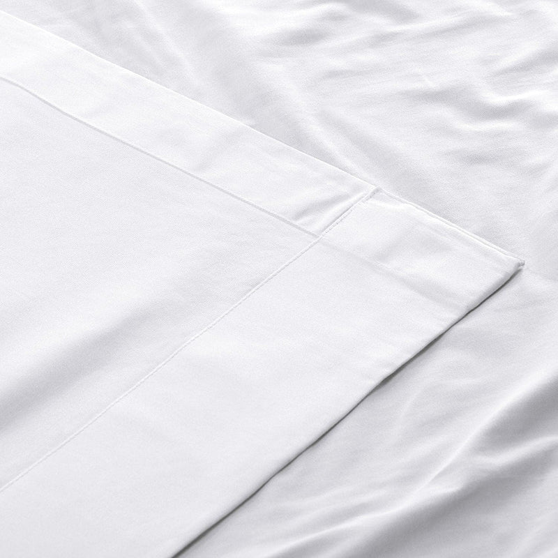 Whisper White Tie-Top Solid Cotton Curtain