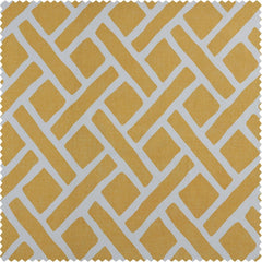 Martinique Yellow Printed Cotton Cushion Covers - Pair