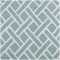 Martinique Aqua Geometric Printed Cotton Roman Shade