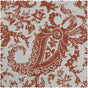 Edina Washed Rust Paisley Printed Cotton Custom Curtain