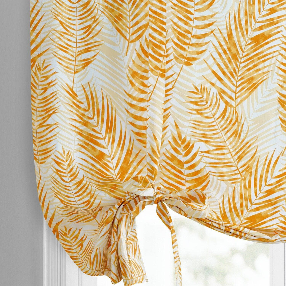 Kupala Eternal Gold Printed Cotton Tie-Up Window Shade
